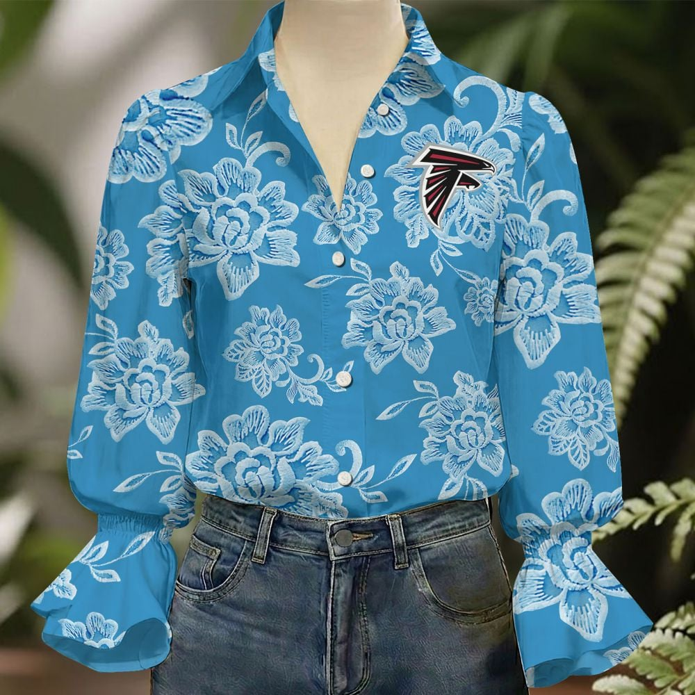 ATL x NFL 3D Collared Lace Long Sleeved Shirt 2004 DatND DVT
