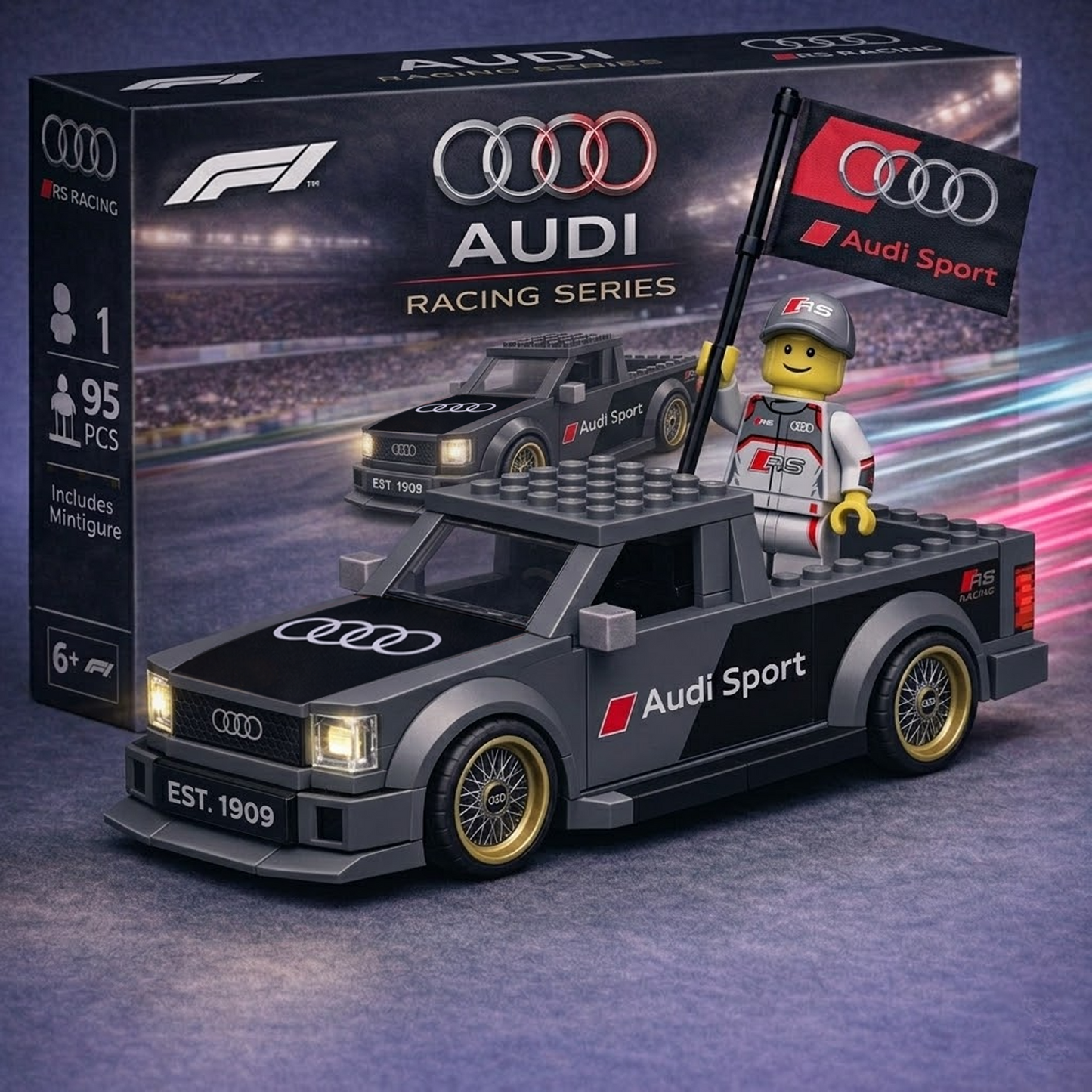 AUD x F1 Building Blocks Truck Toy Set V1 1004 DatND DVT