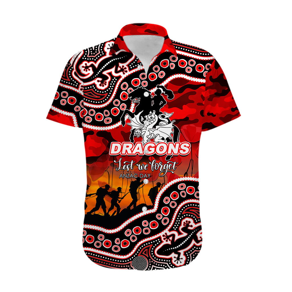 Anzac Day NRL - STG Hawaiian Shirt Aboriginal Lizard Patterns DatND DVT