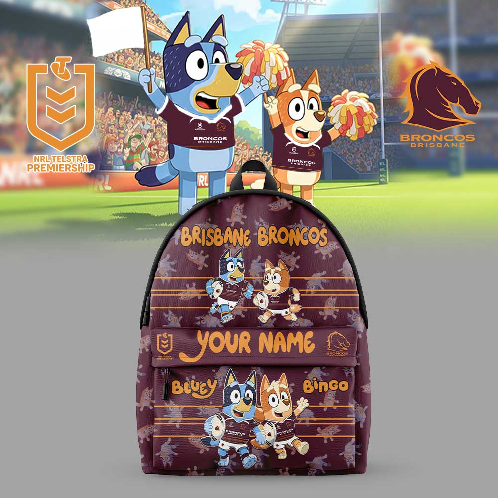 BRI x NRL Bluey and Bingo Back Pack Custom Name For Fans 2803 DatND DVT