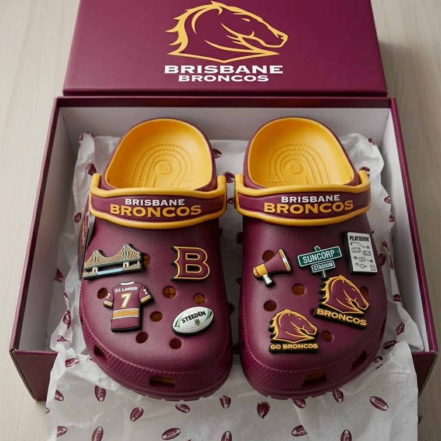 BRI x NRL Premium Crocs Clogs Shoes DATND TANTD 030426