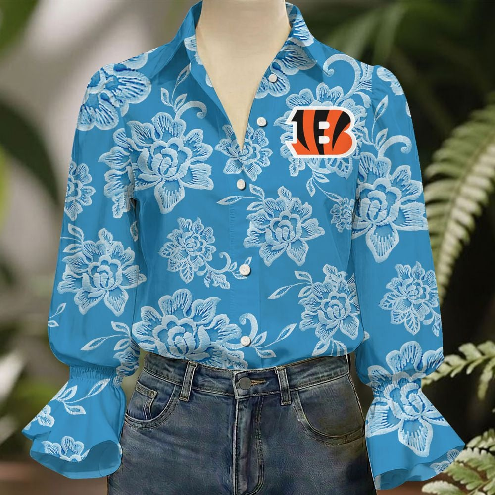 CIN x NFL 3D Collared Lace Long Sleeved Shirt 2004 DatND DVT
