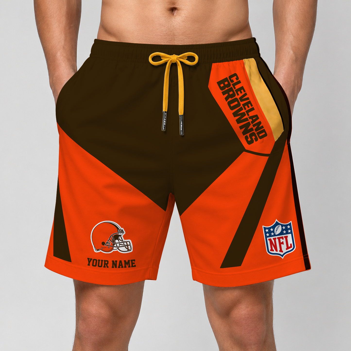CLE x NFL Special Short Pants For Men Custom Name V2 DATND TANTD 290426