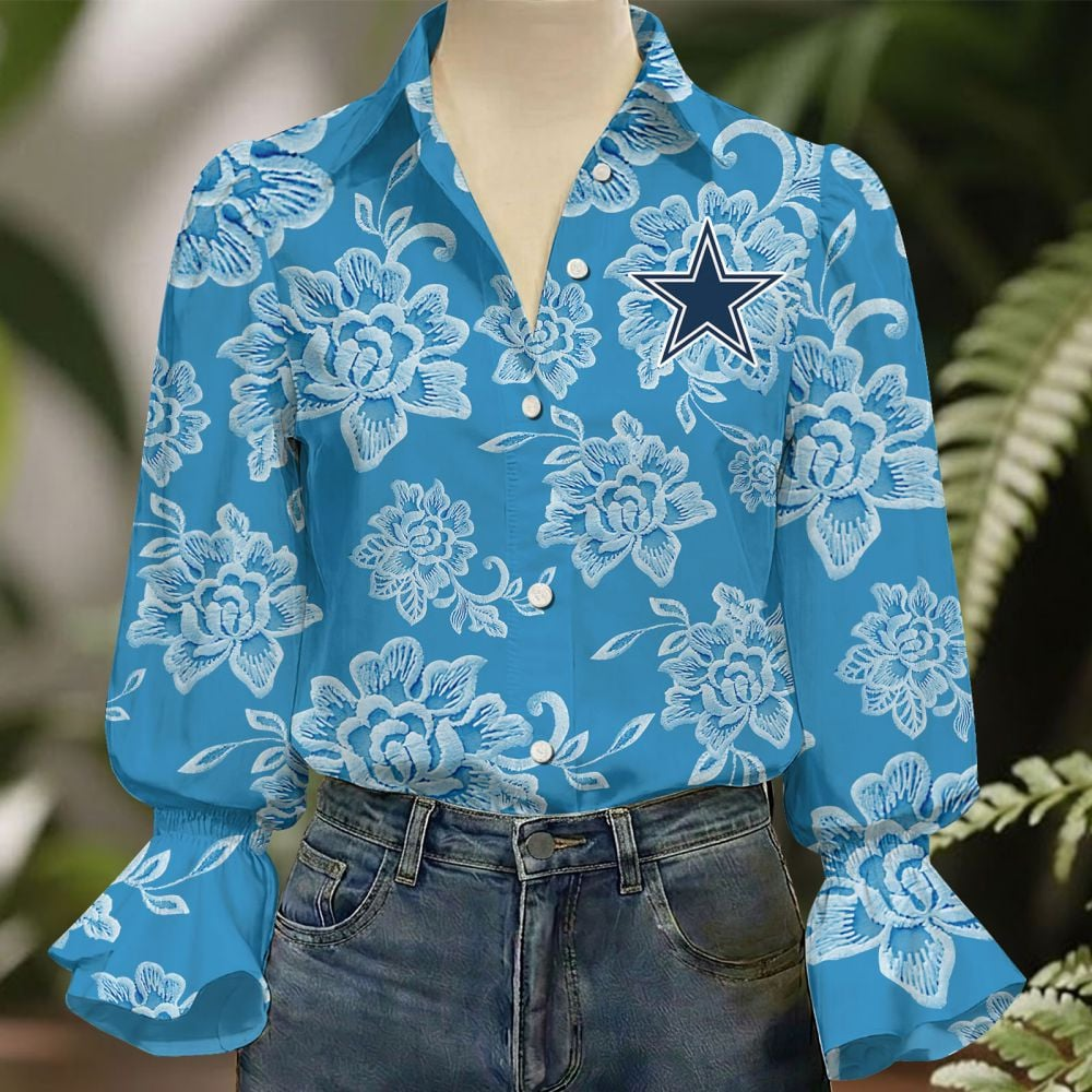 DAL x NFL 3D Collared Lace Long Sleeved Shirt 2004 DatND DVT