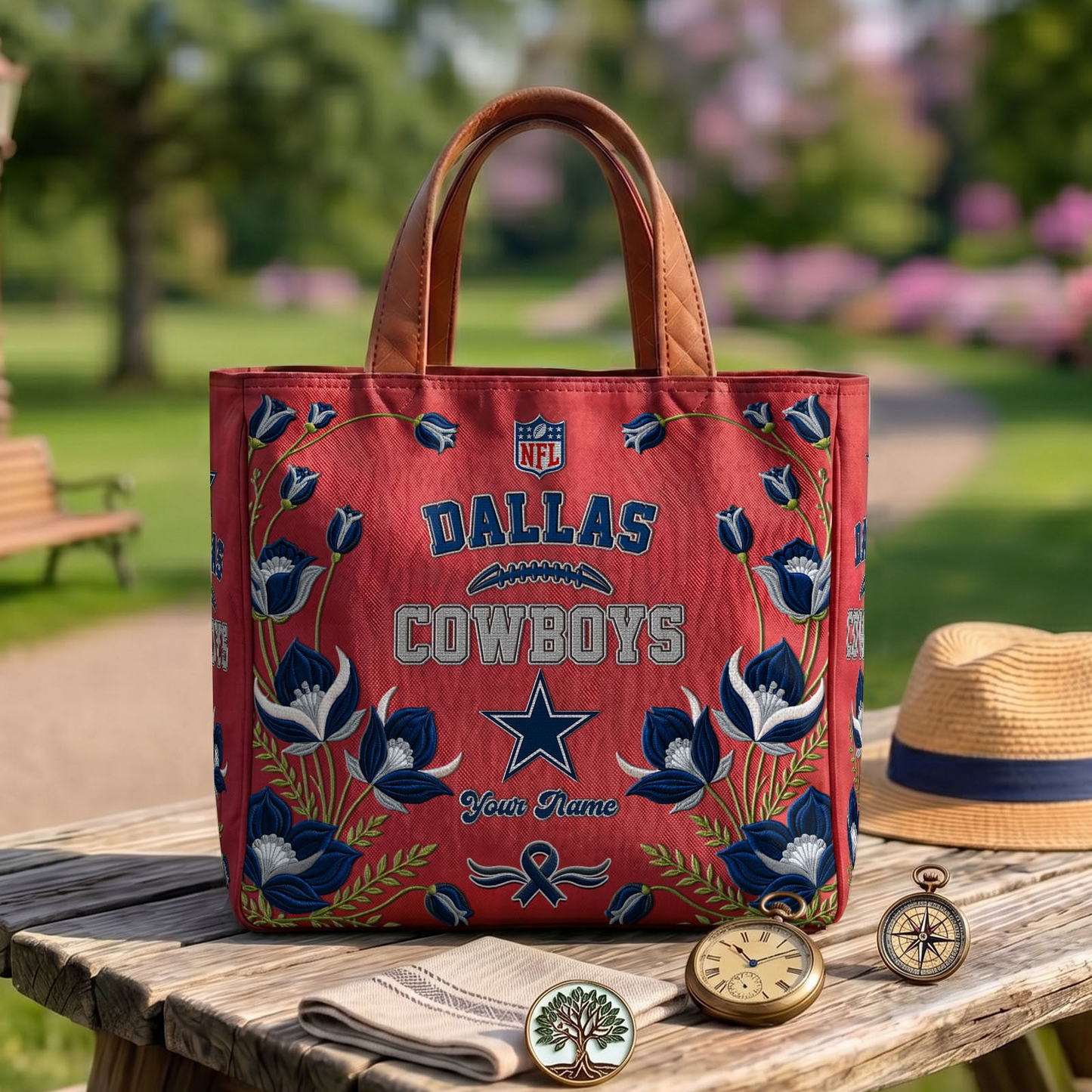 DAL x NFL Printed Canvas Tote Bag 1604 DatND DVT