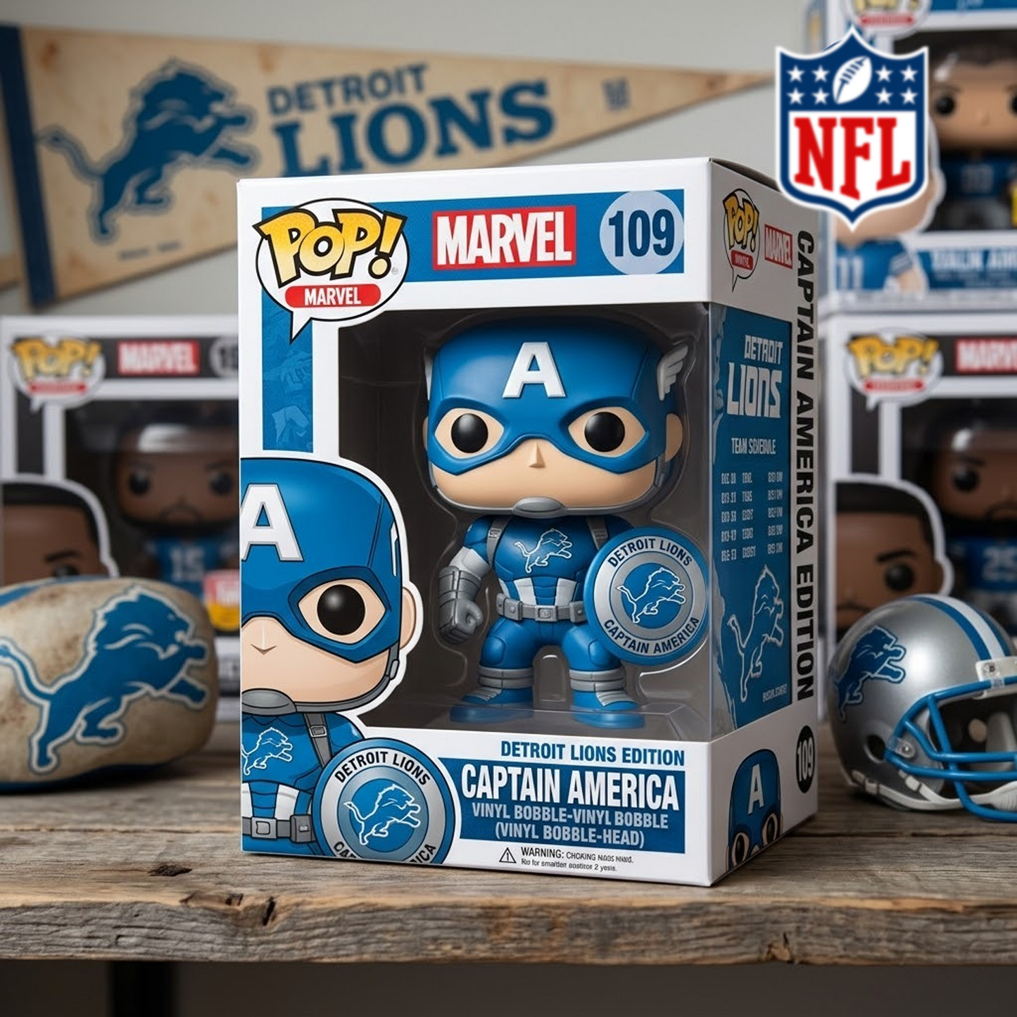 DET x NFL CAPTAIN AMERICA FUNKOS DATND TANTD 010426