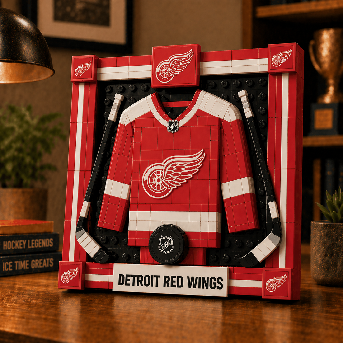 DET x NHL Framed Jersey Building Set 2404 DatND DVT