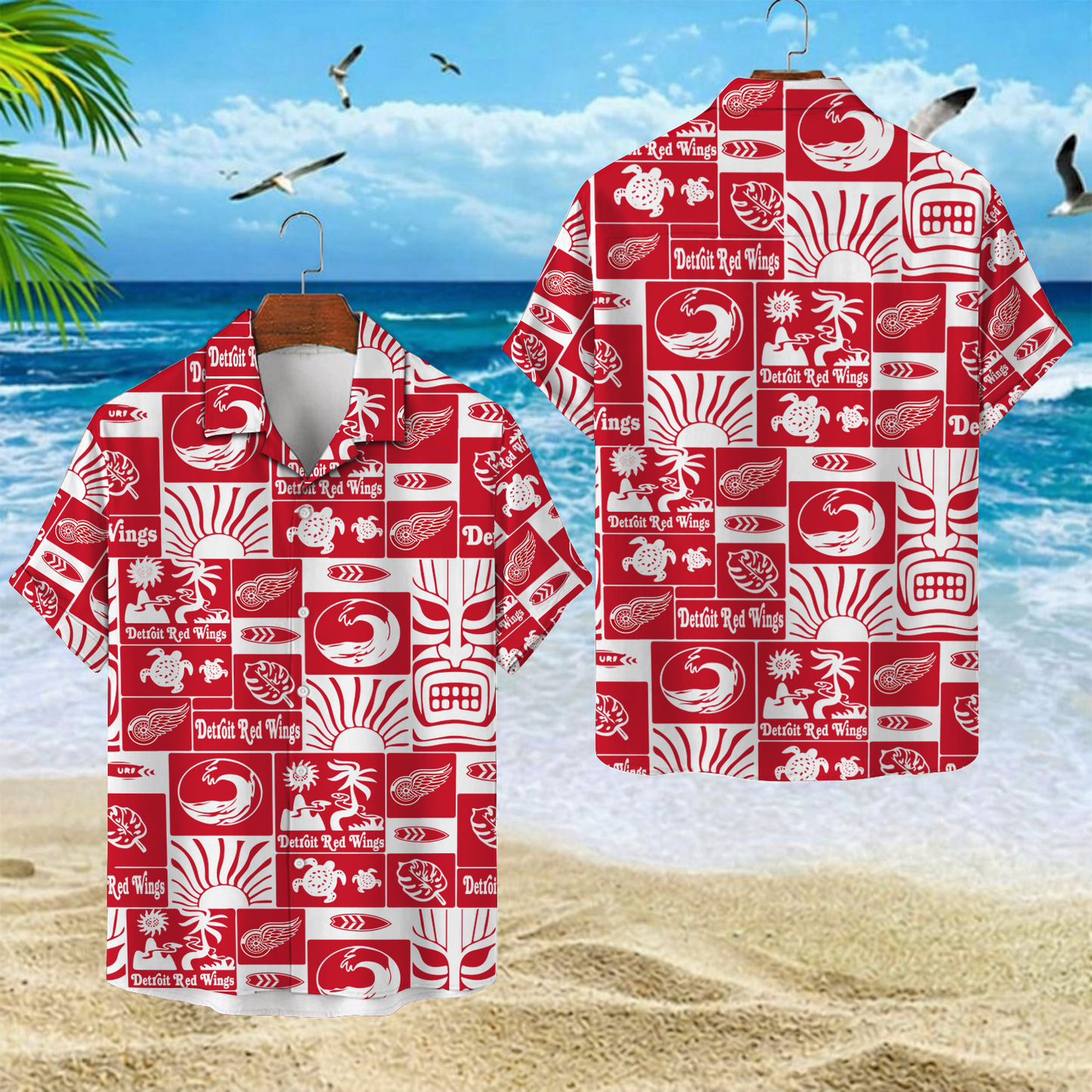DET x NHL Hawaiian Shirt 2004 DatND DVT