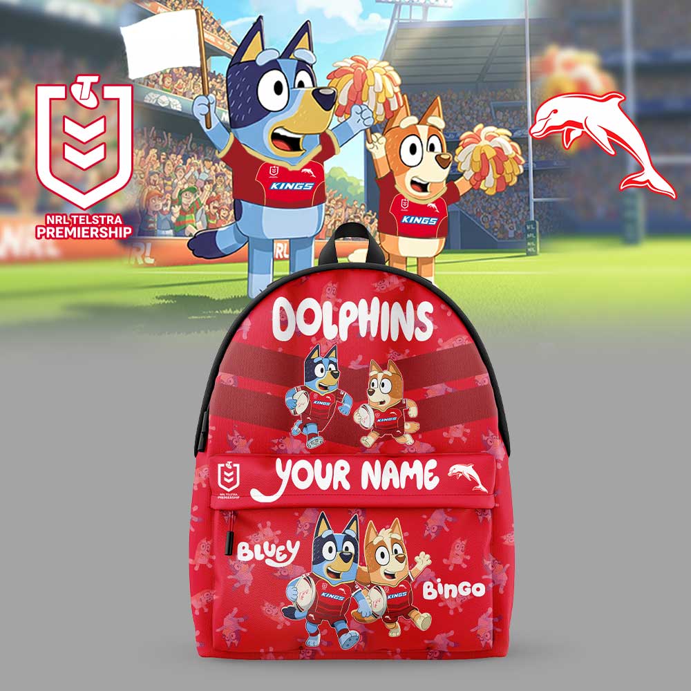 DOL x NRL Bluey and Bingo Back Pack Custom Name For Fans 2803 DatND DVT