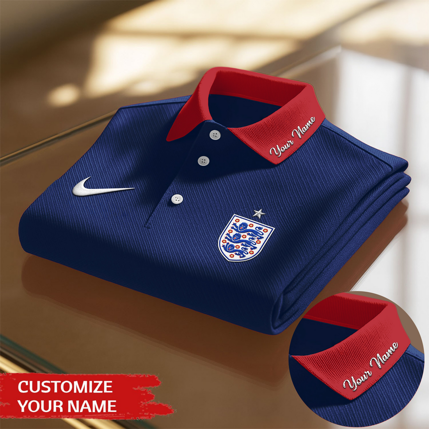 England Premium WC26 Polo Shirt 0805 DatND DVT
