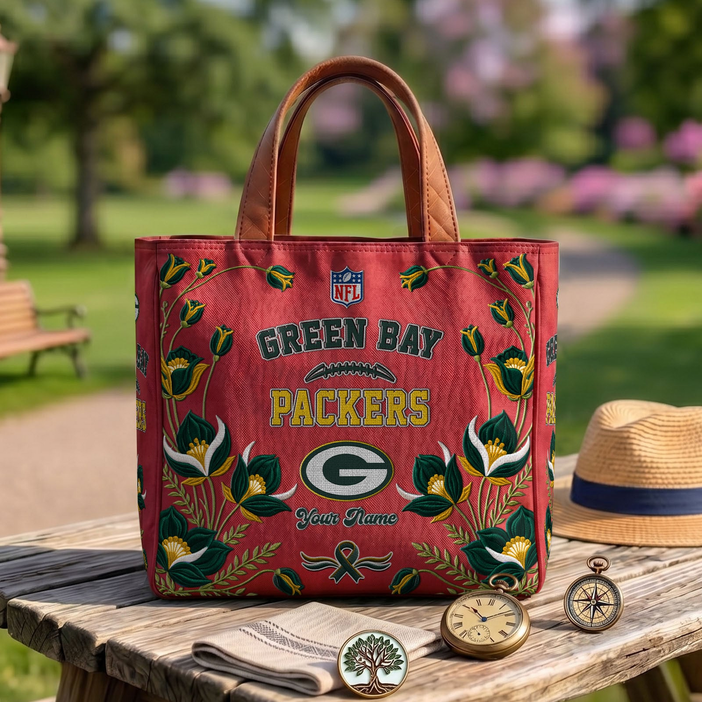 GB x NFL Printed Canvas Tote Bag 1604 DatND DVT