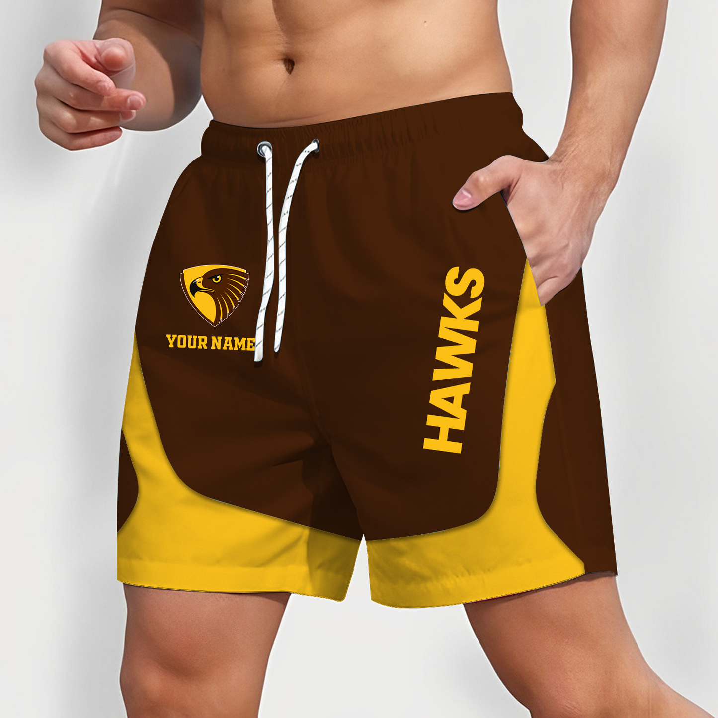 HAW x AFL Team Special Short Pants For Men Custom Name Gifts DATND TANTD 070426