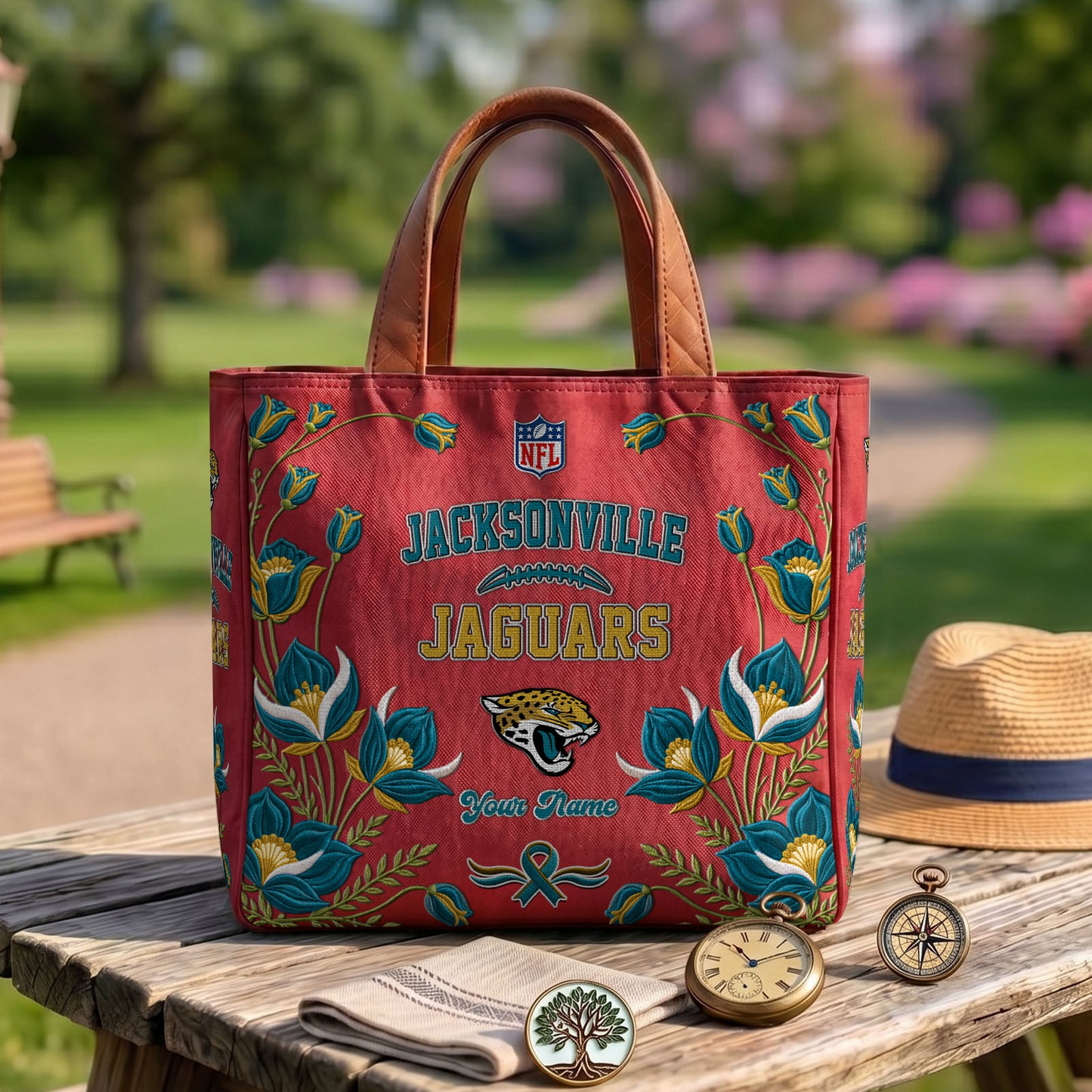 JAC x NFL Printed Canvas Tote Bag 1604 DatND DVT