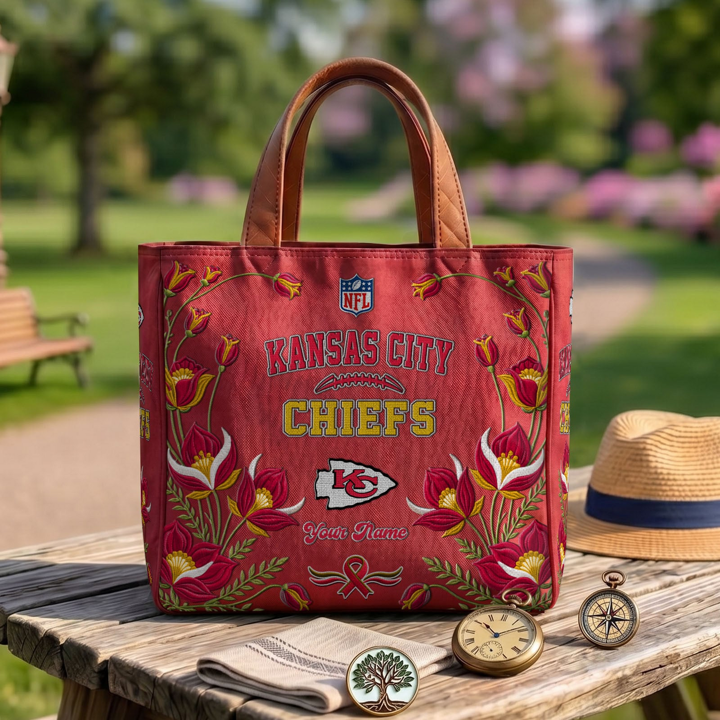 KC x NFL Printed Canvas Tote Bag 1604 DatND DVT
