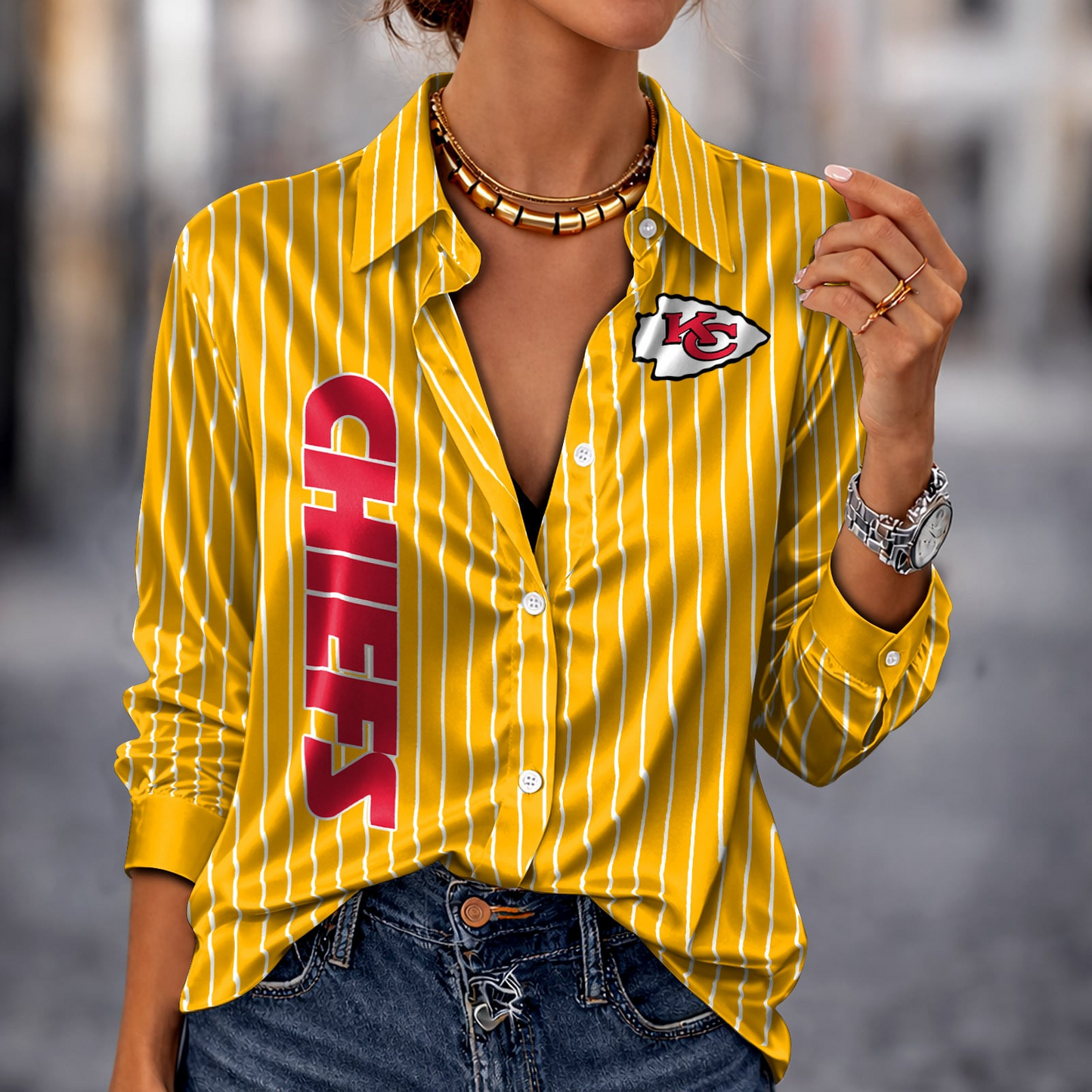 KCC x NFL Premium Stripe Shirt DATND TANTD 010426 Yellow