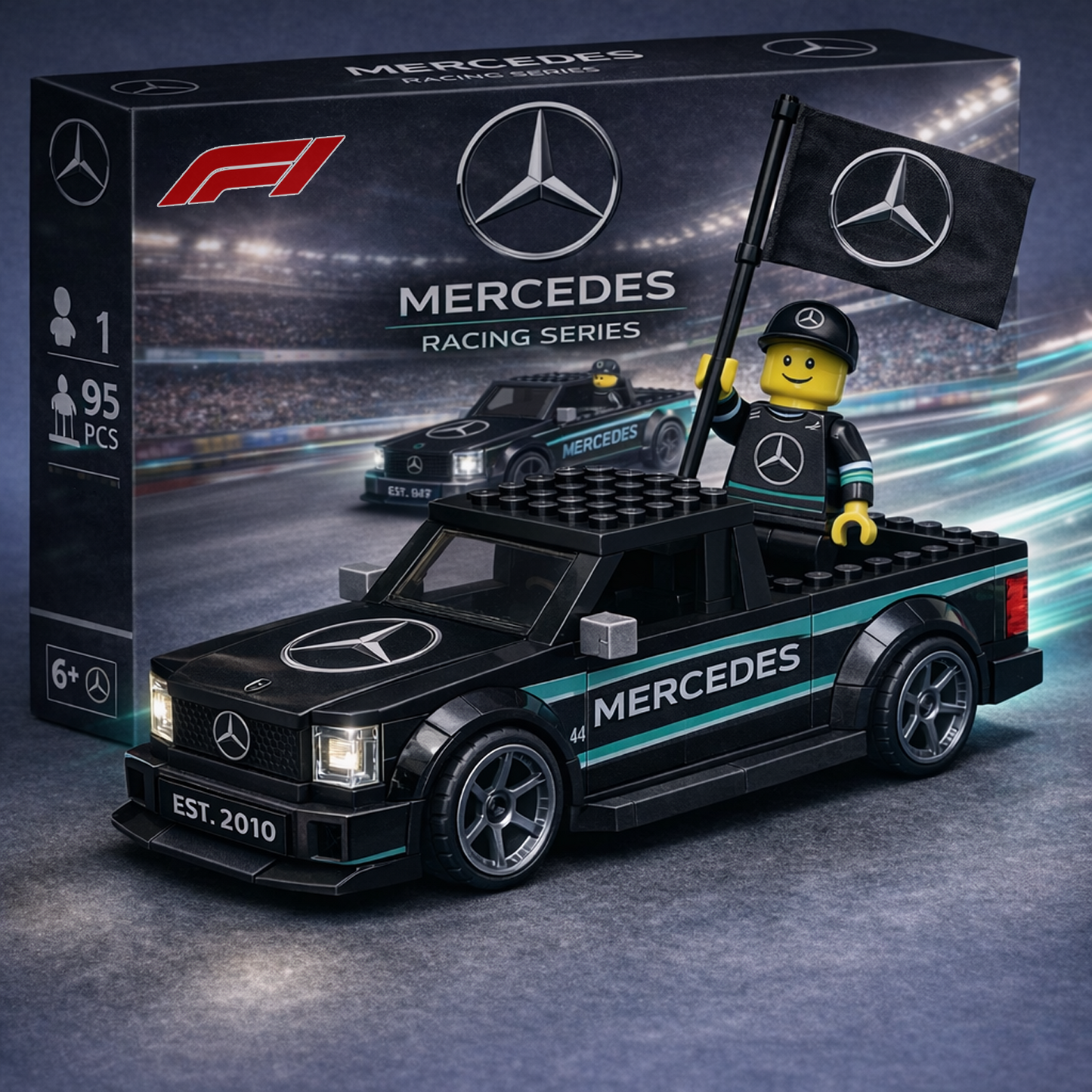 MER x F1 Building Blocks Truck Toy Set V1 1004 DatND DVT