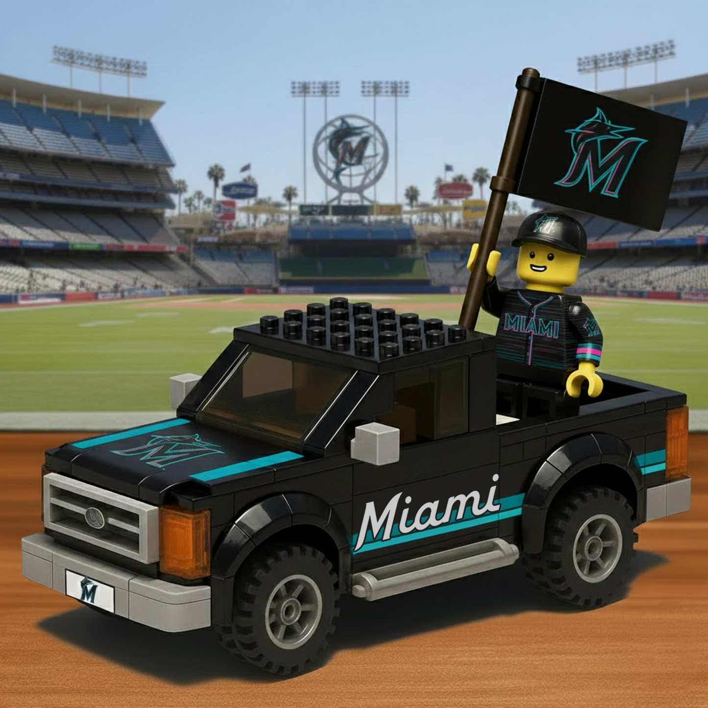 MIA x MLB Building Blocks Truck Toy Set DatND DVT