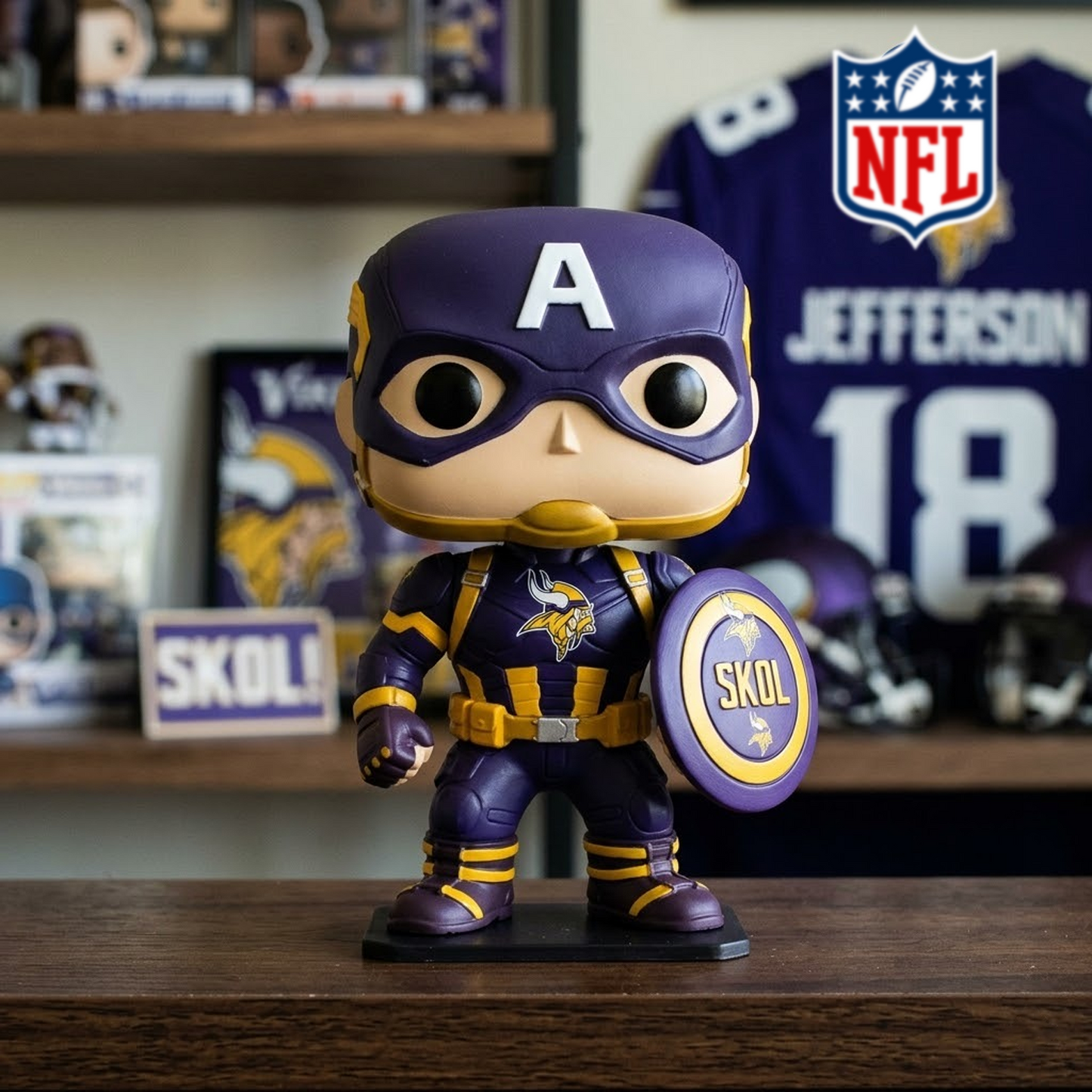 MIN x NFL CAPTAIN AMERICA FUNKOS DATND TANTD 010426