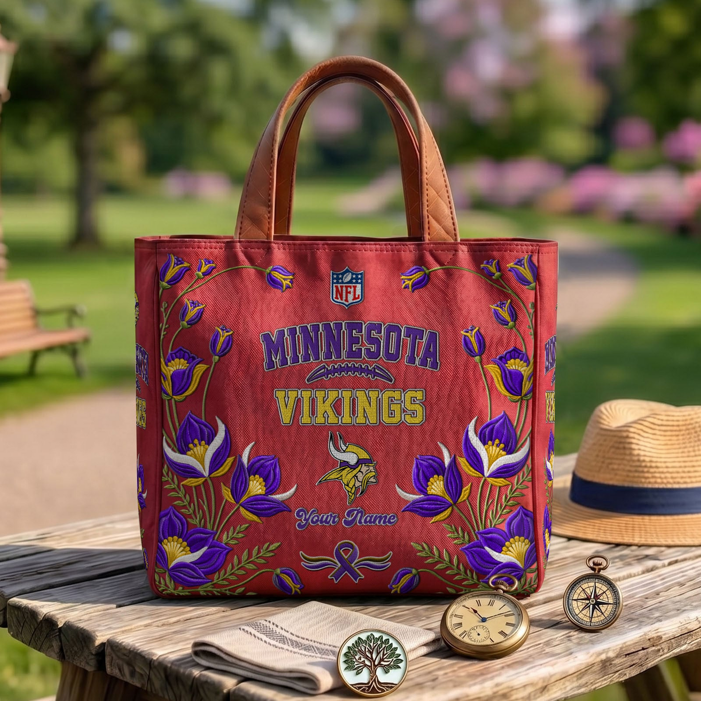 MIN x NFL Printed Canvas Tote Bag 1604 DatND DVT