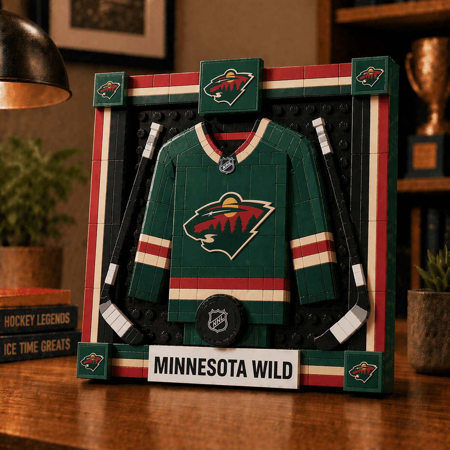 MIN x NHL Framed Jersey Building Set 2404 DatND DVT