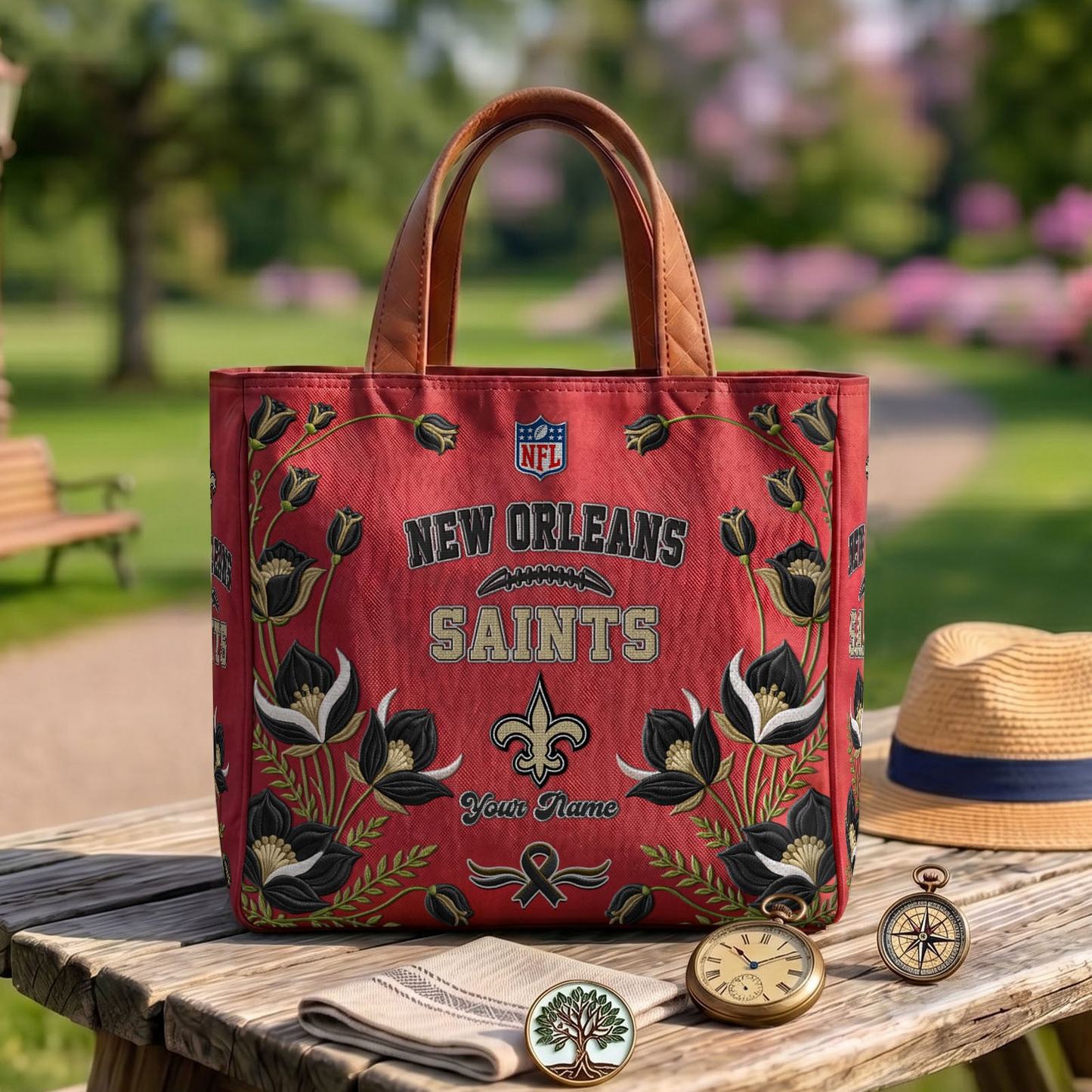 NO x NFL Printed Canvas Tote Bag 1604 DatND DVT