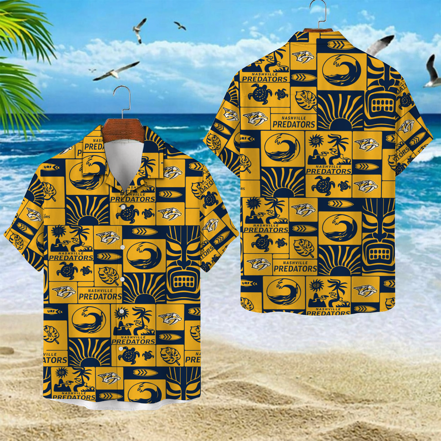 NSH x NHL Hawaiian Shirt 2004 DatND DVT
