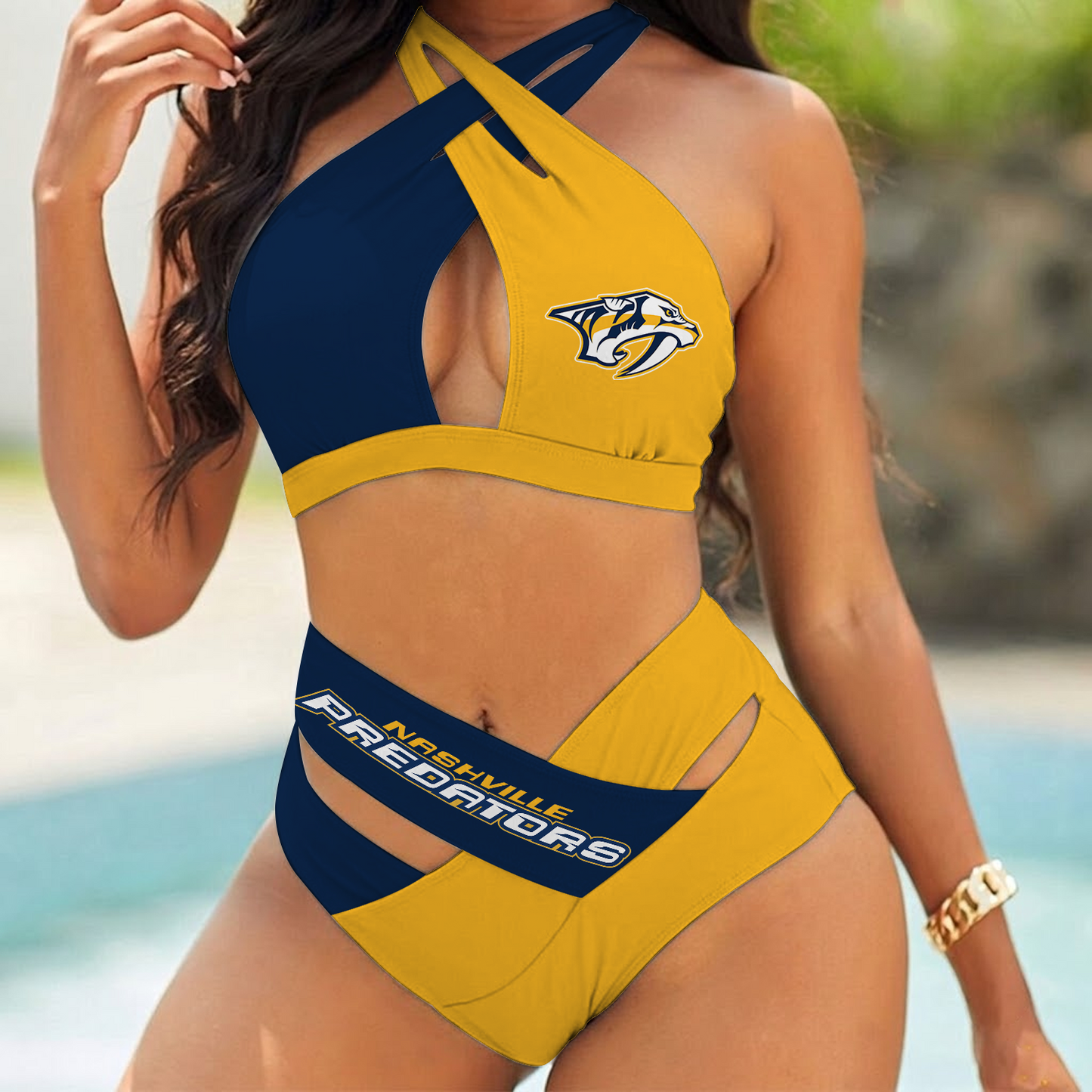 NSH x NHL Women Bikini Set Sporty Bikini Sets DATND TANTD 130426
