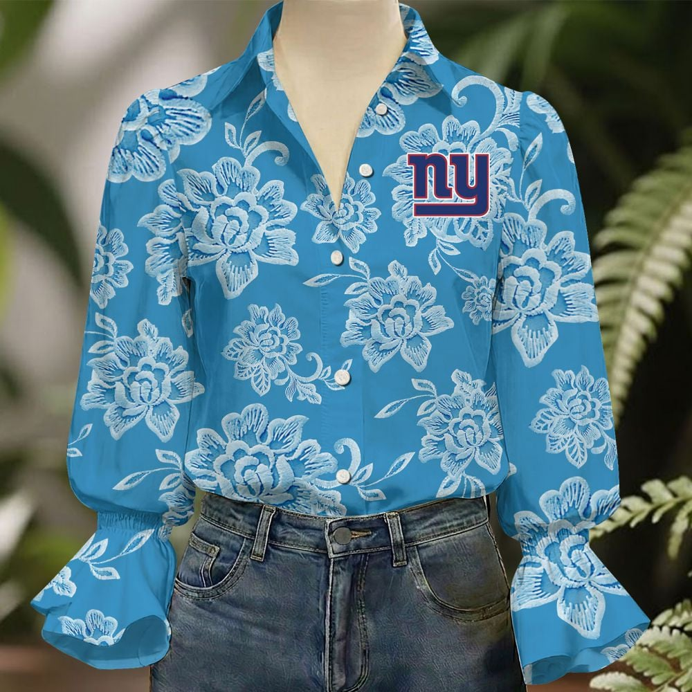 NYG x NFL 3D Collared Lace Long Sleeved Shirt 2004 DatND DVT