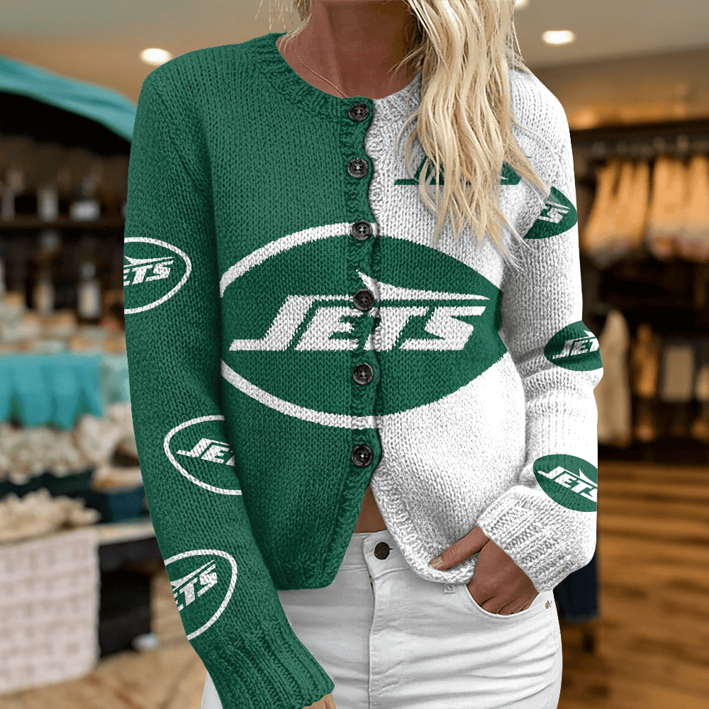 NYJ x NFL Cardigan Sweatshirt With Button v1 DatND DVT
