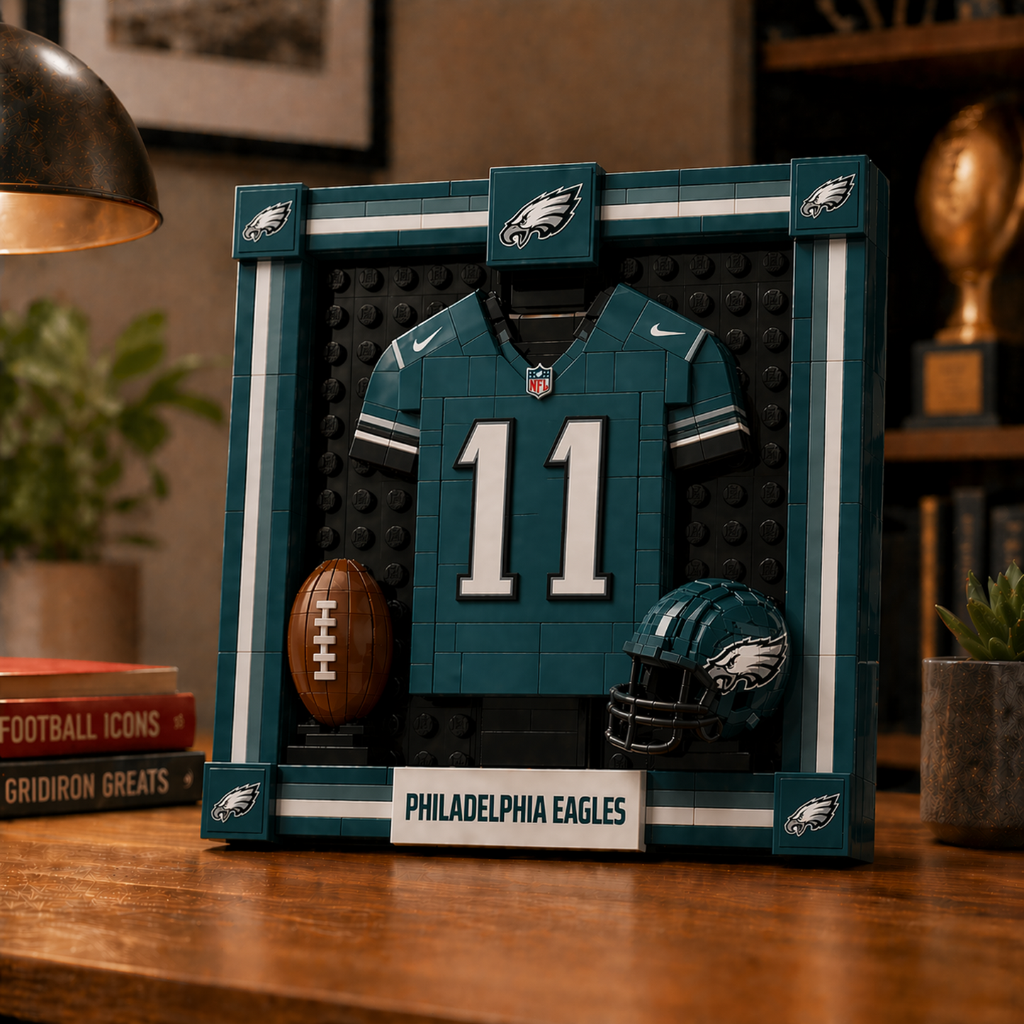 PHI x NFL Framed Jersey Building Set 2304 DatND DVT