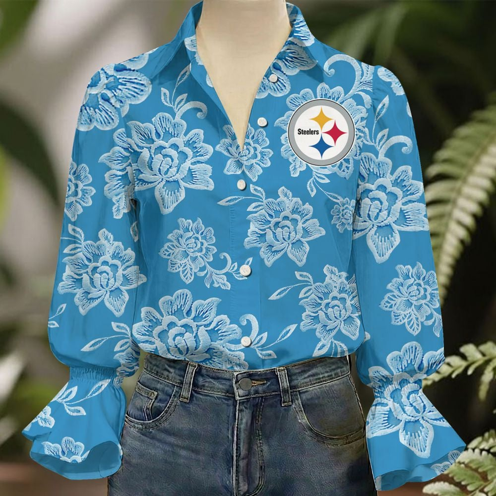PIT x NFL 3D Collared Lace Long Sleeved Shirt 2004 DatND DVT
