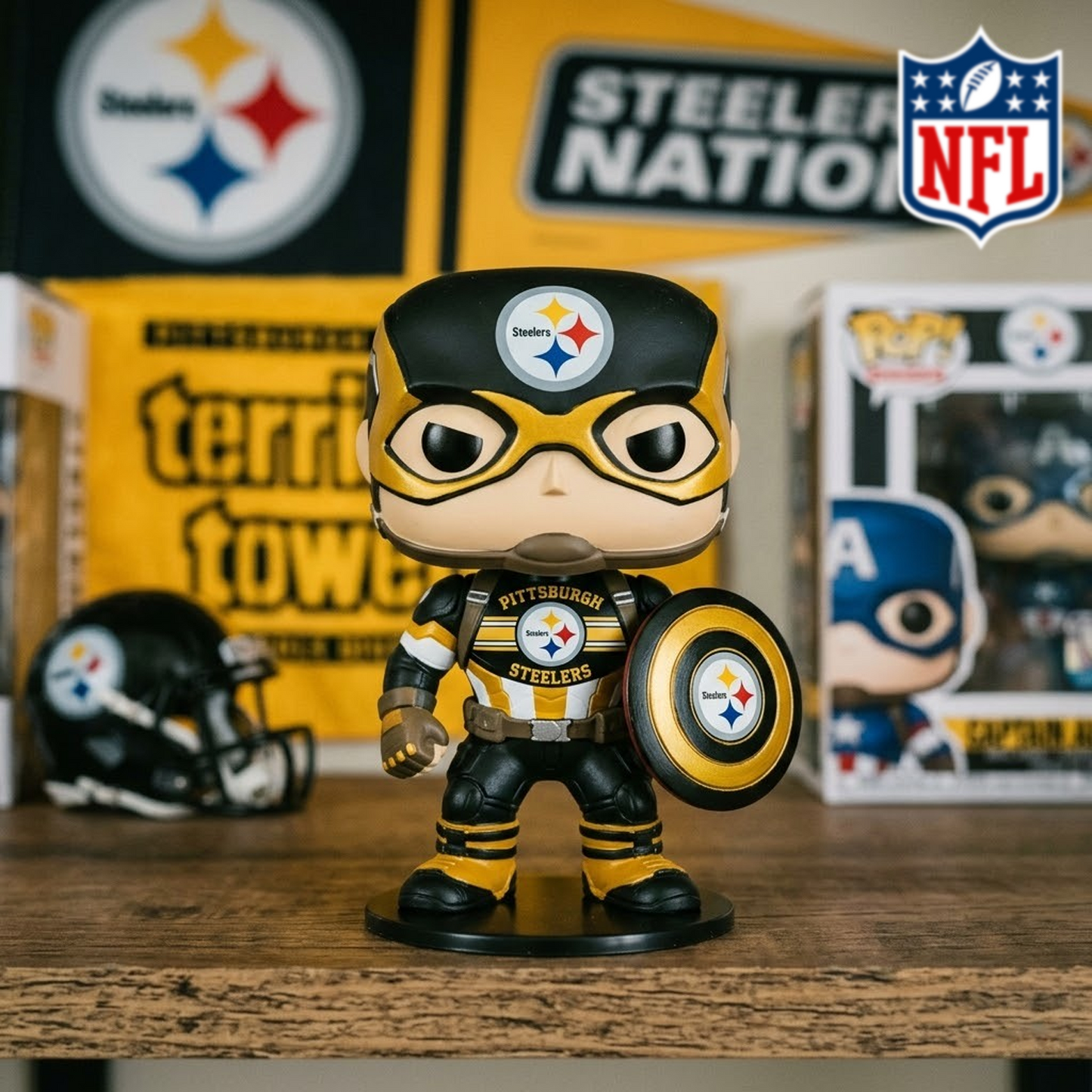 PIT x NFL CAPTAIN AMERICA FUNKOS DATND TANTD 010426