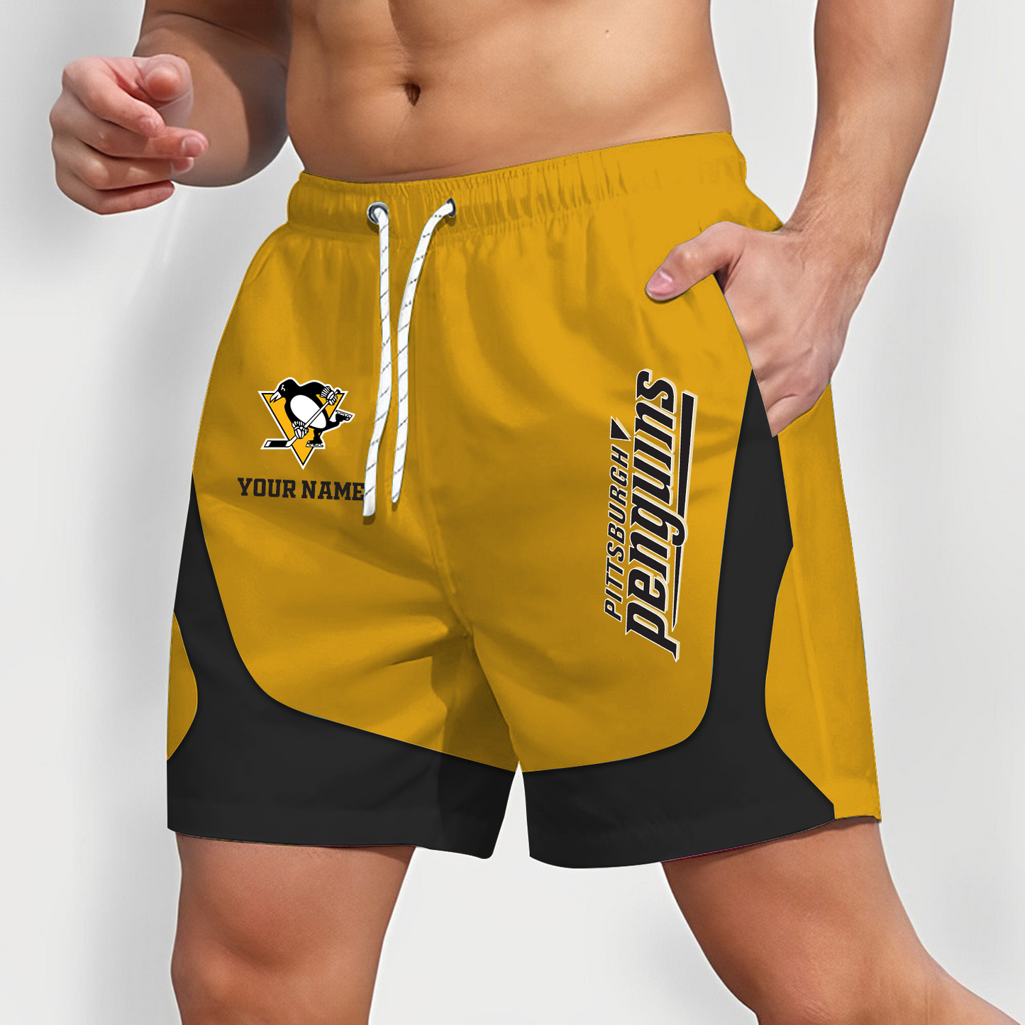 PIT x NHL Team Special Short Pants For Men Custom Name Gifts DATND TANTD 090426