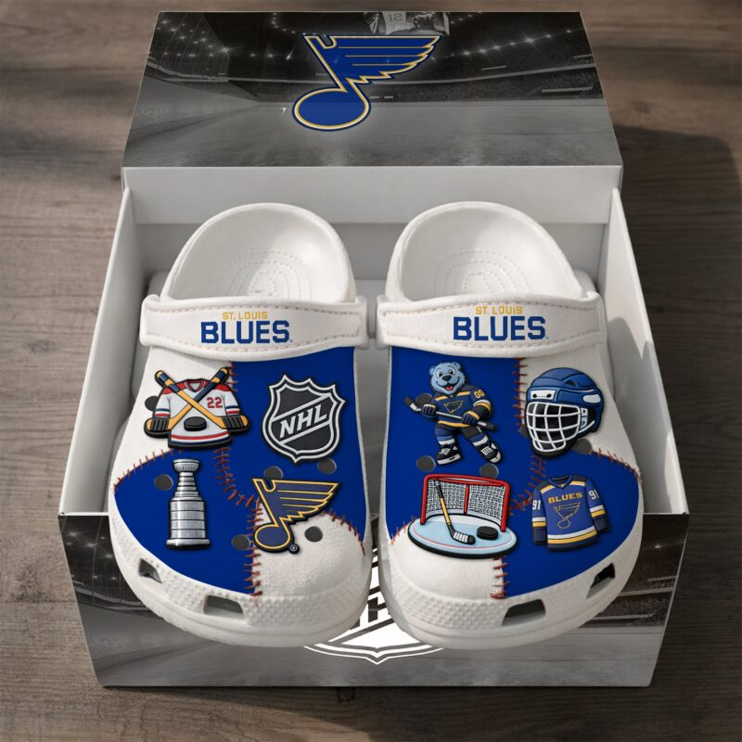 PREMIUM STL x NHL CLOGS WITH CHARMS DATND TANTD 160426