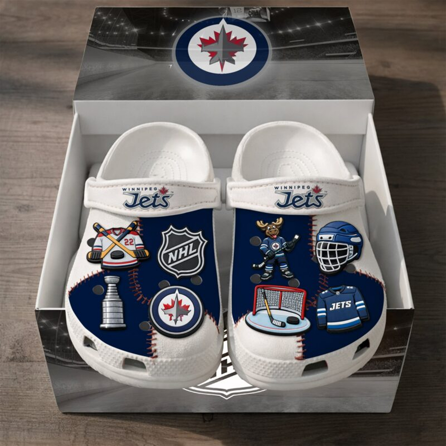 PREMIUM WIN x NHL CLOGS WITH CHARMS DATND TANTD 160426