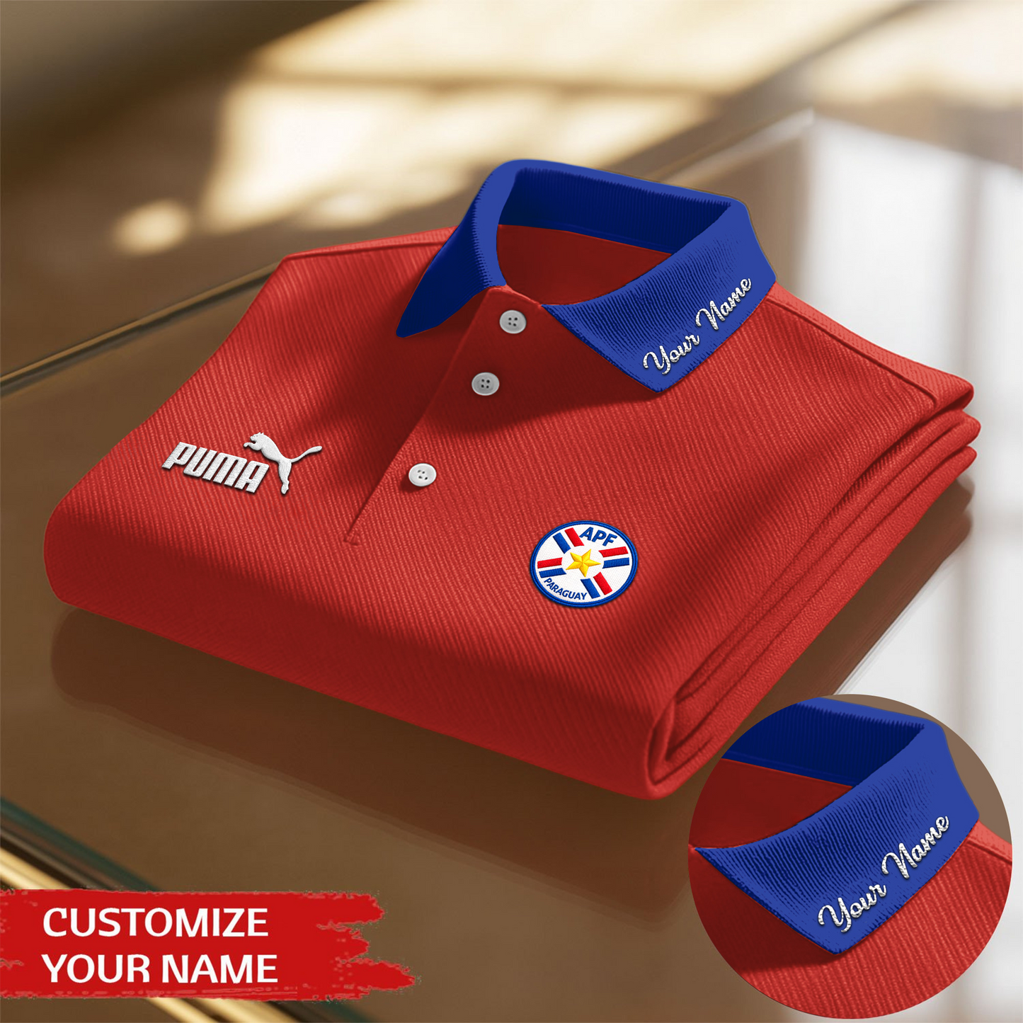 Paraguay Premium WC26 Polo Shirt 0805 DatND DVT