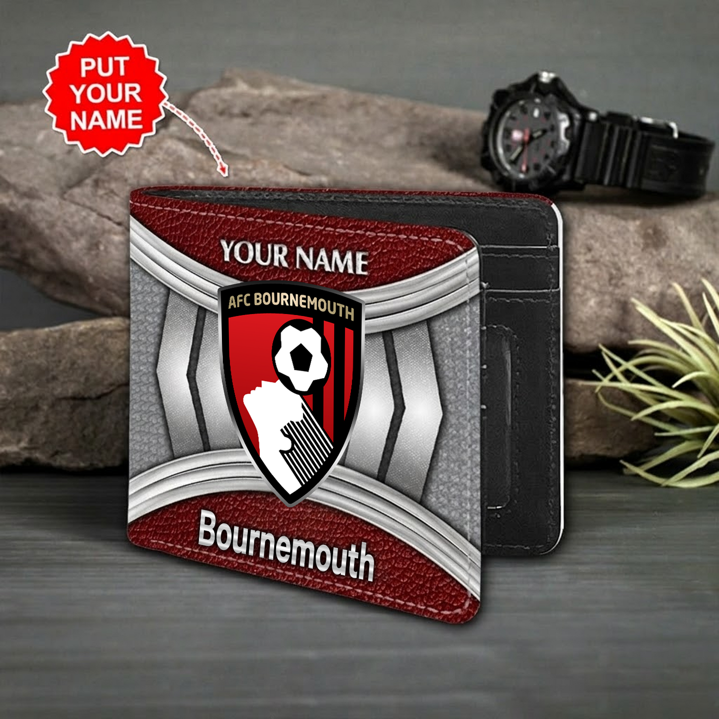 Personalized AFC x EPL Custom name Leather Wallet DATND TANTD