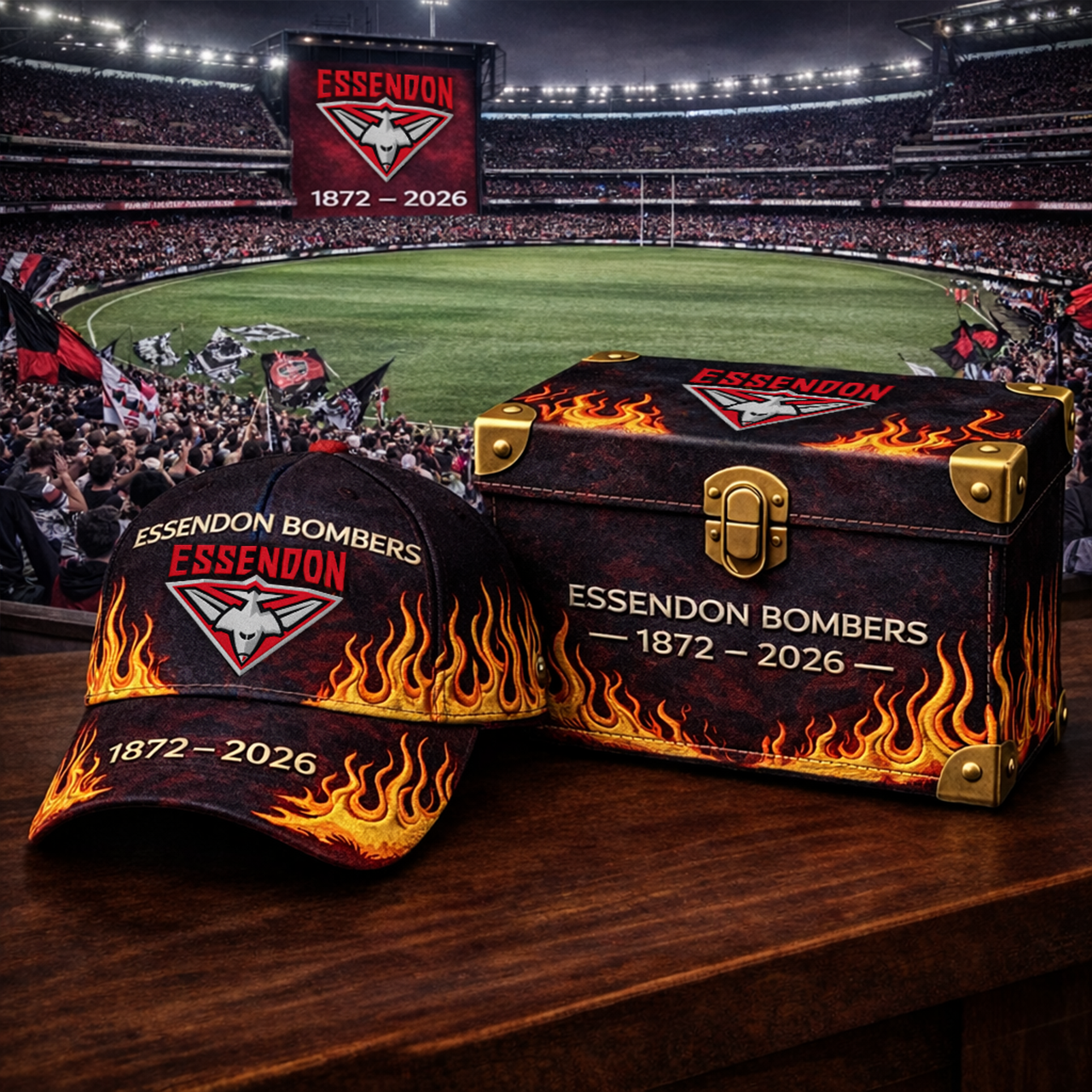 Premium AFL EB Classic Flame Tribute Cap V17 NMD 310326 TTV