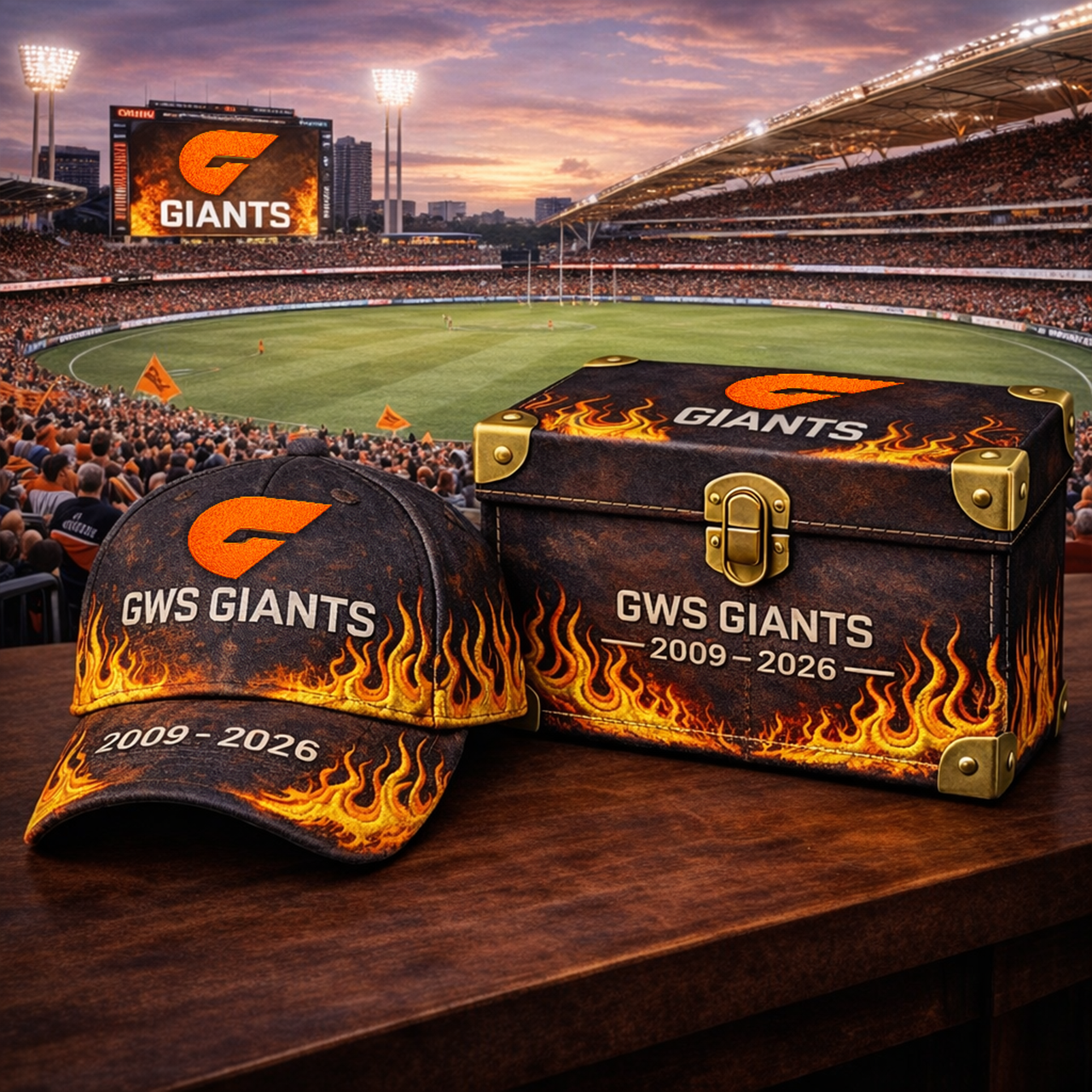 Premium AFL GG Classic Flame Tribute Cap V17 NMD 310326 TTV