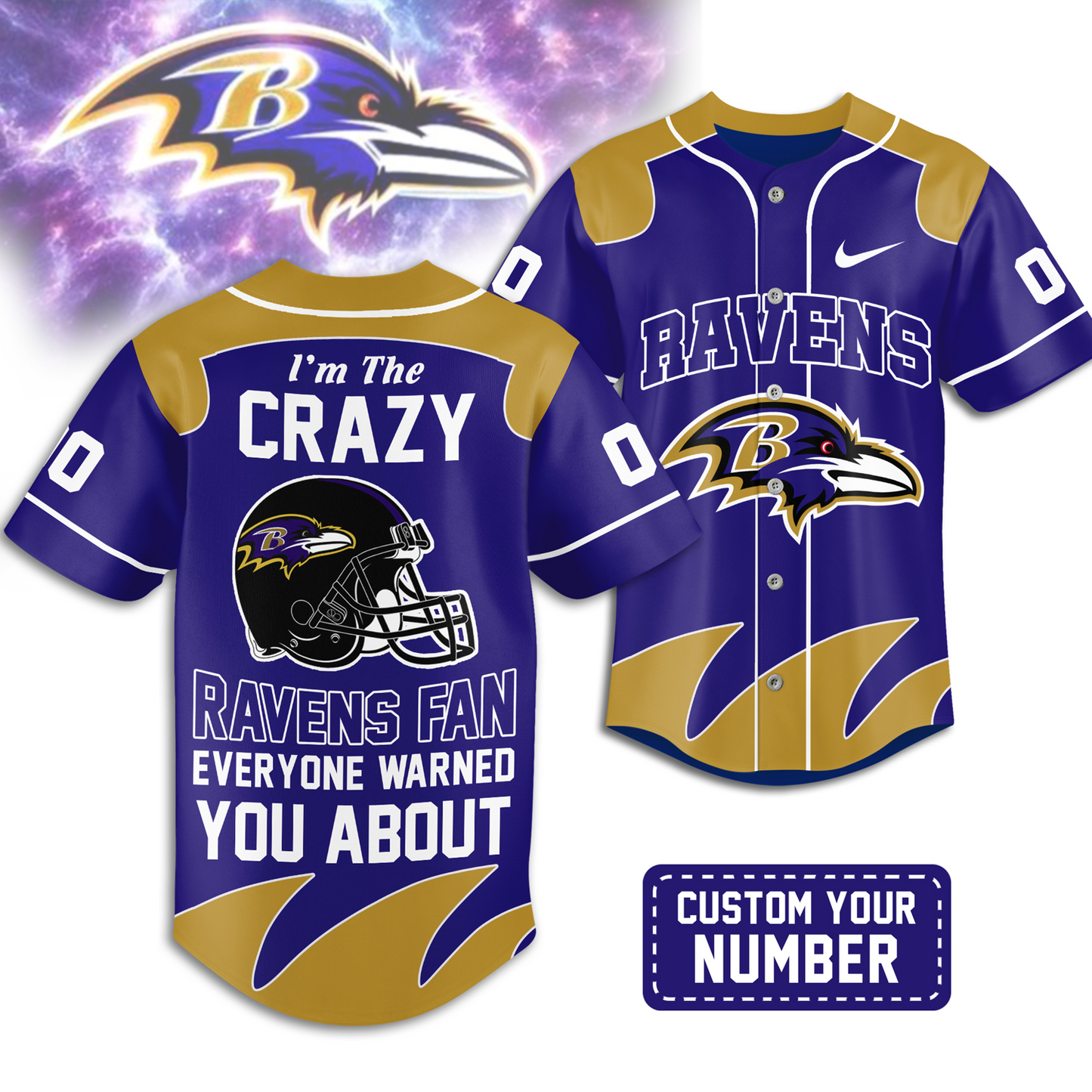 Premium BAL x NFL Crazy Football Fan Personalized Jersey DATND TANTD