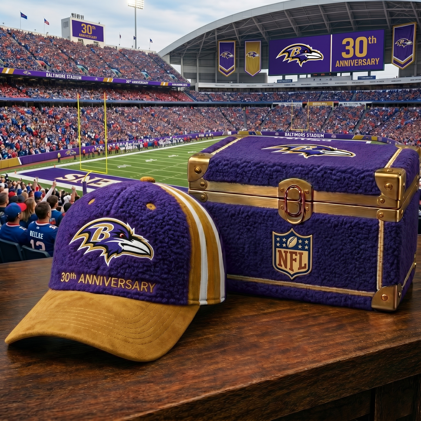 Premium NFL BAL Anniversary Sherpa Fleece Cap V26 NMD 150426 TTV