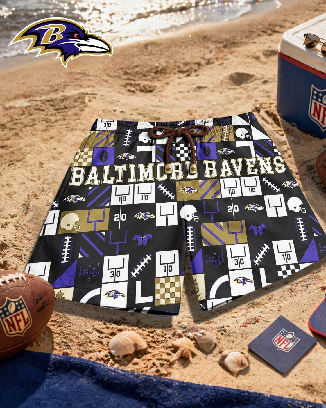 Premium NFL BAL Beach Shorts V1 NMD 270426 TTV