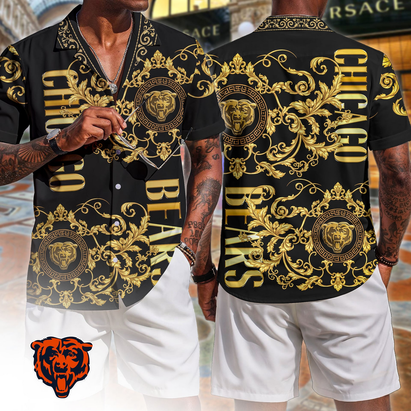 Premium NFL CHI Luxury Hawaiin Shirt V1 NMD 090426 TTV