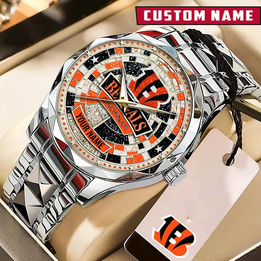 Premium NFL CIN Luxury Stainless Steel Watch V1 NMD 080526 TTV