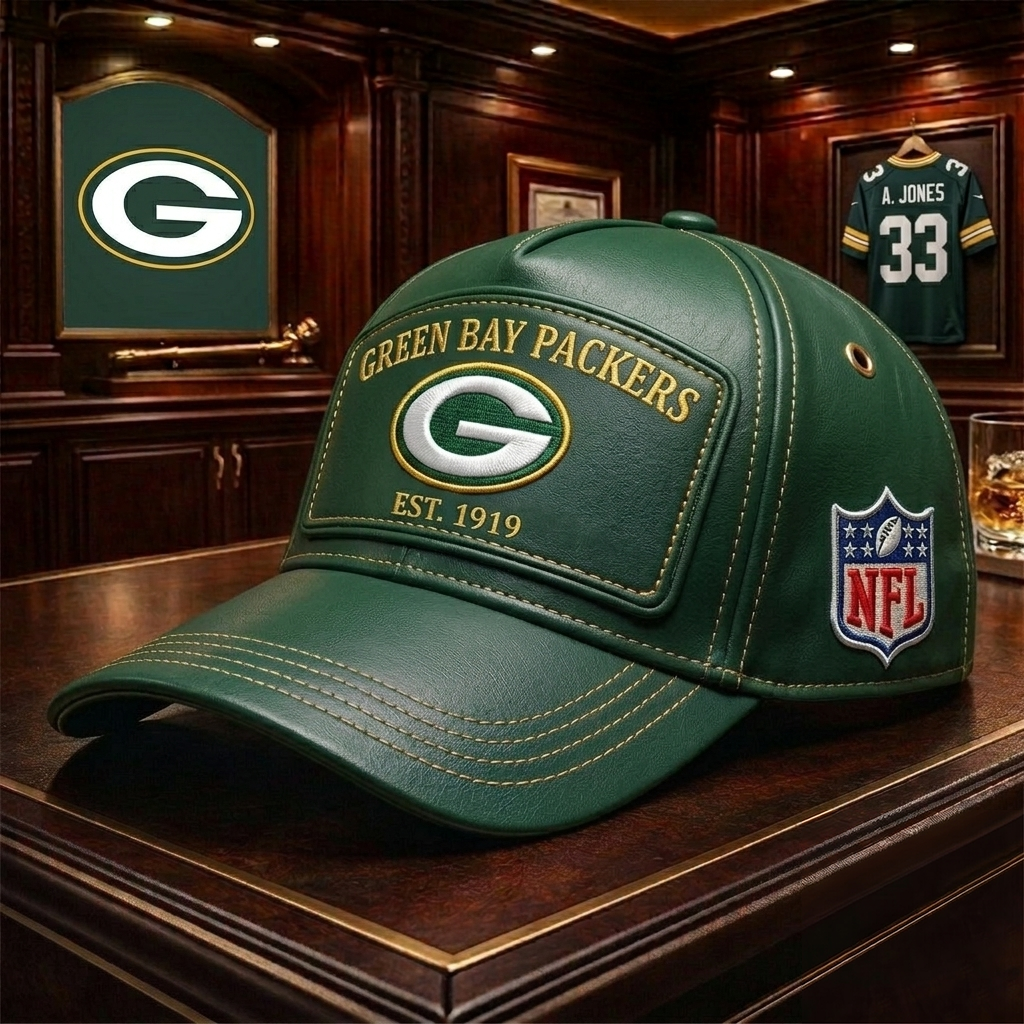 Premium NFL GB Heritage Leather Cap V29 NMD 200426TTV