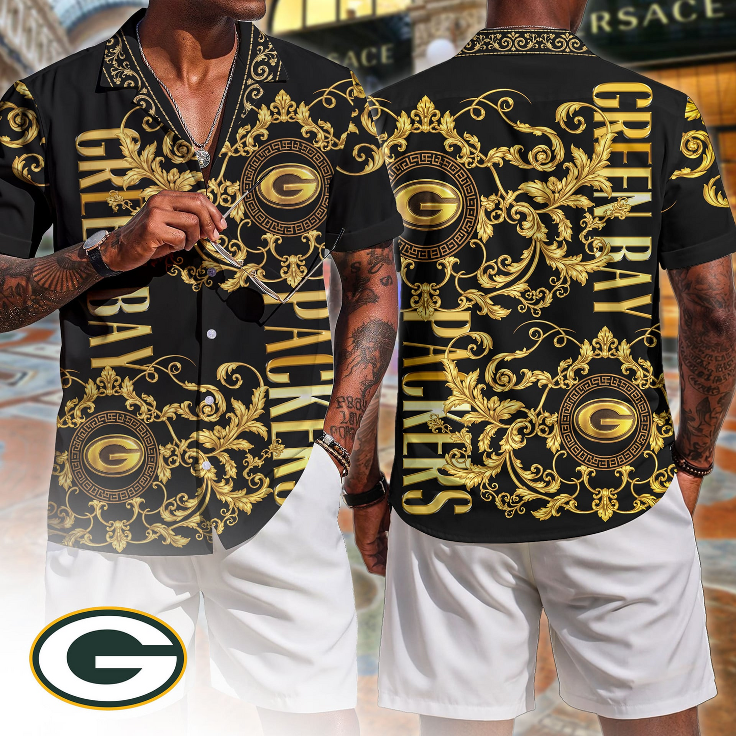 Premium NFL GB Luxury Hawaiin Shirt V1 NMD 090426 TTV