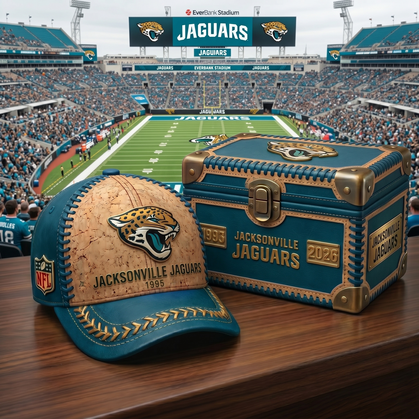 Premium NFL JAC Cork Leather Cap V32 NMD 250426 TTV