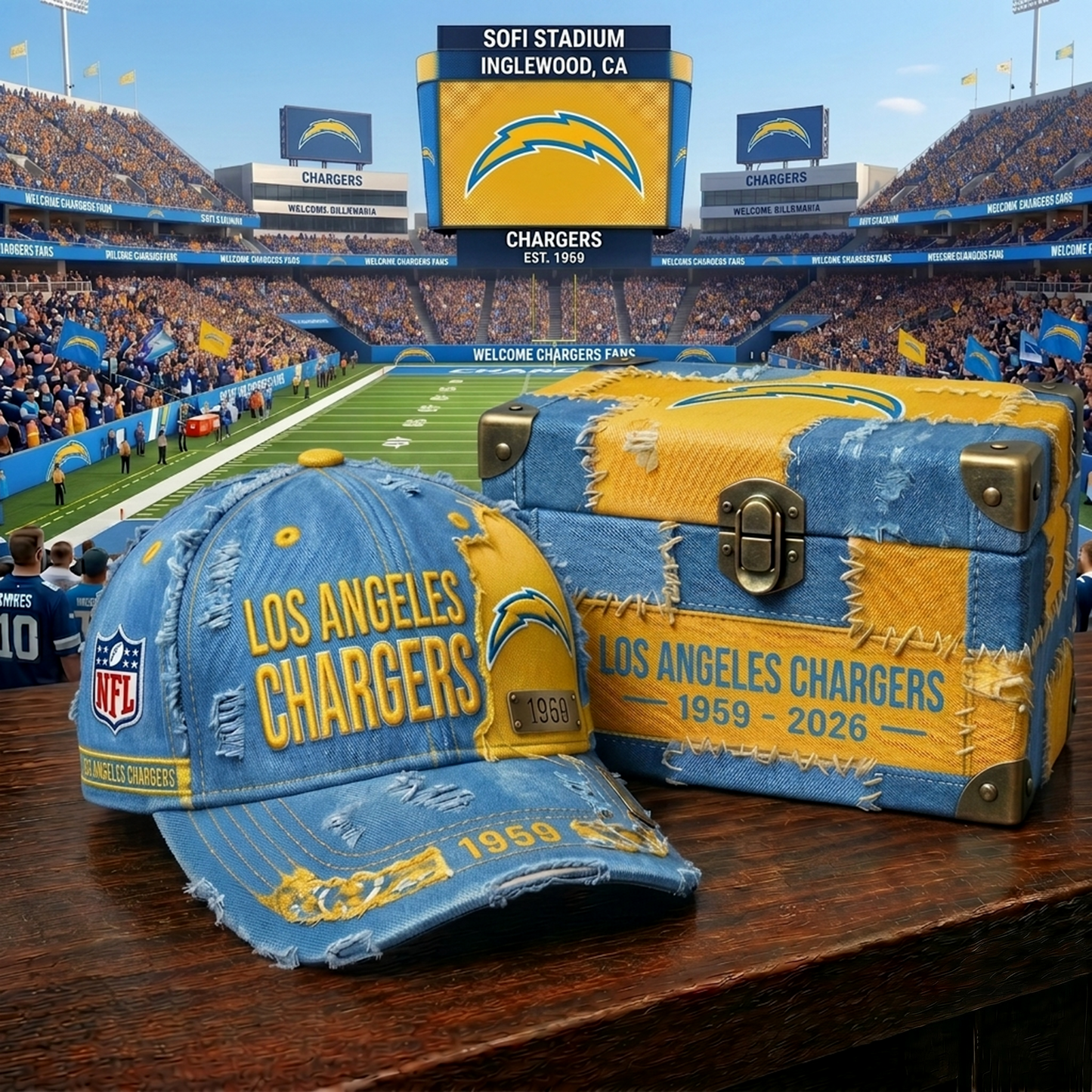 Premium NFL LAC Patchwork Denim Cap V34 NMD 060526 TTV