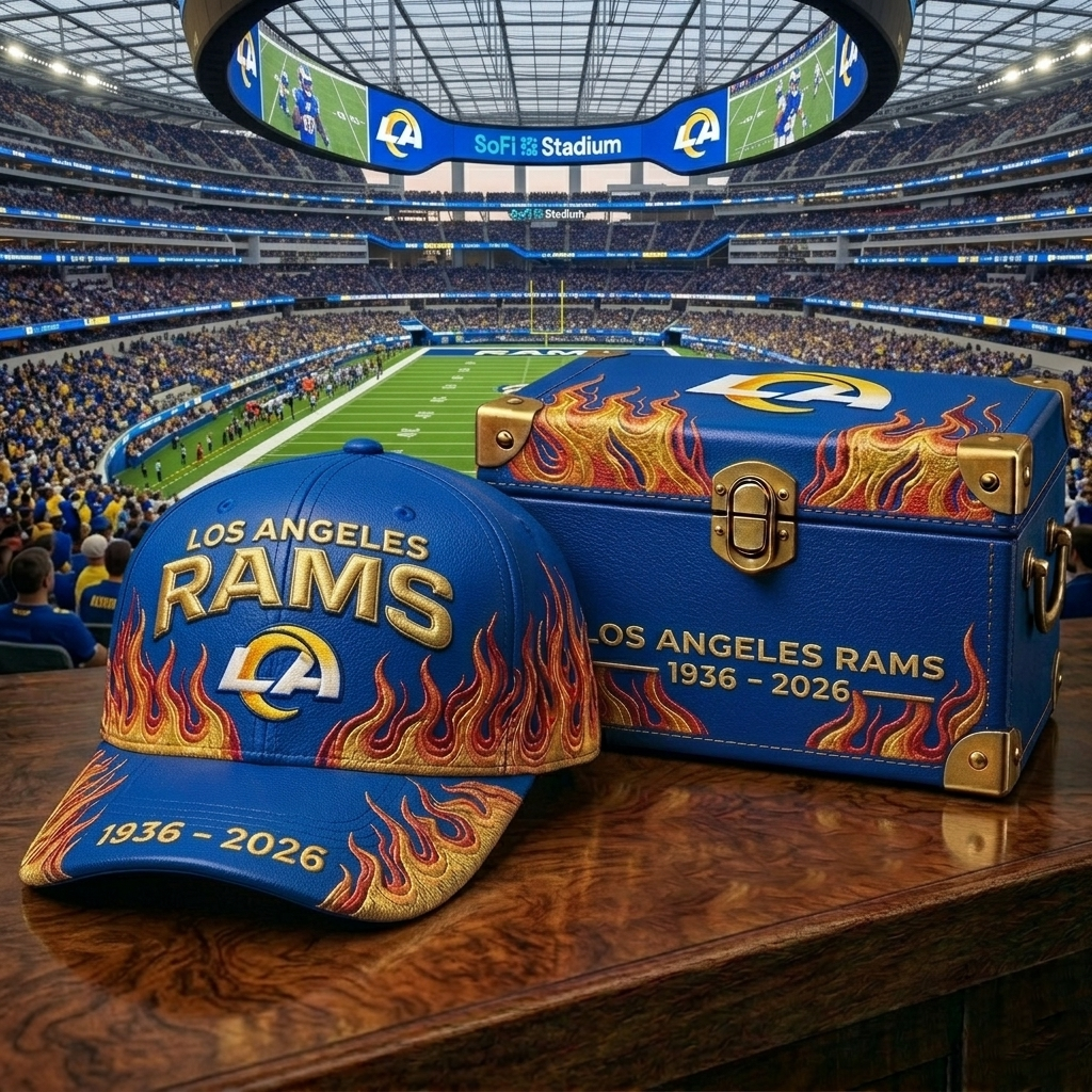 Premium NFL LAR Classic Flame Tribute Cap V17 NMD CTKT