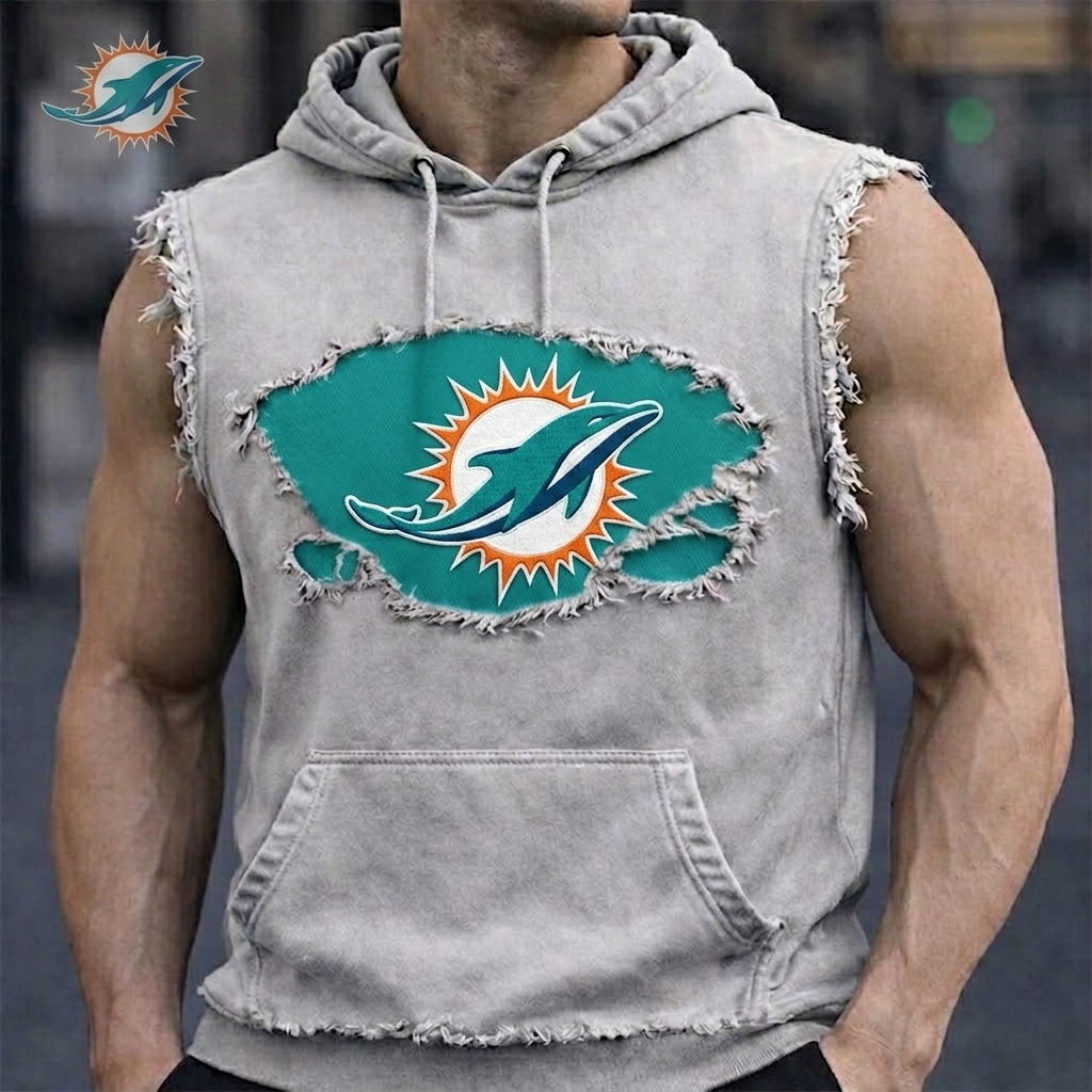 Premium NFL MIA Distressed Hooded Tank V1 NMD 210426 TTV